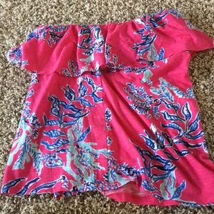 Strapless crop top